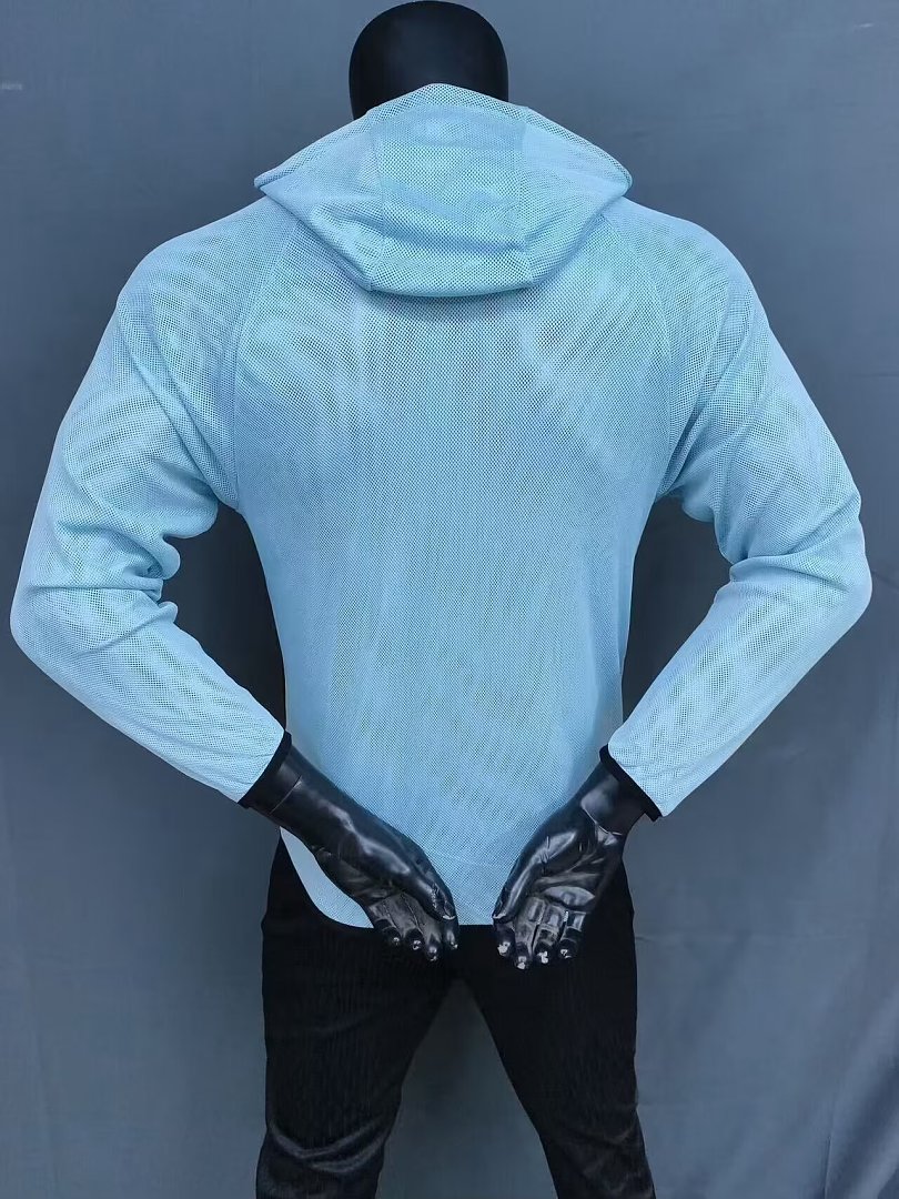 2026 France Sky Blue Hooded Jacket