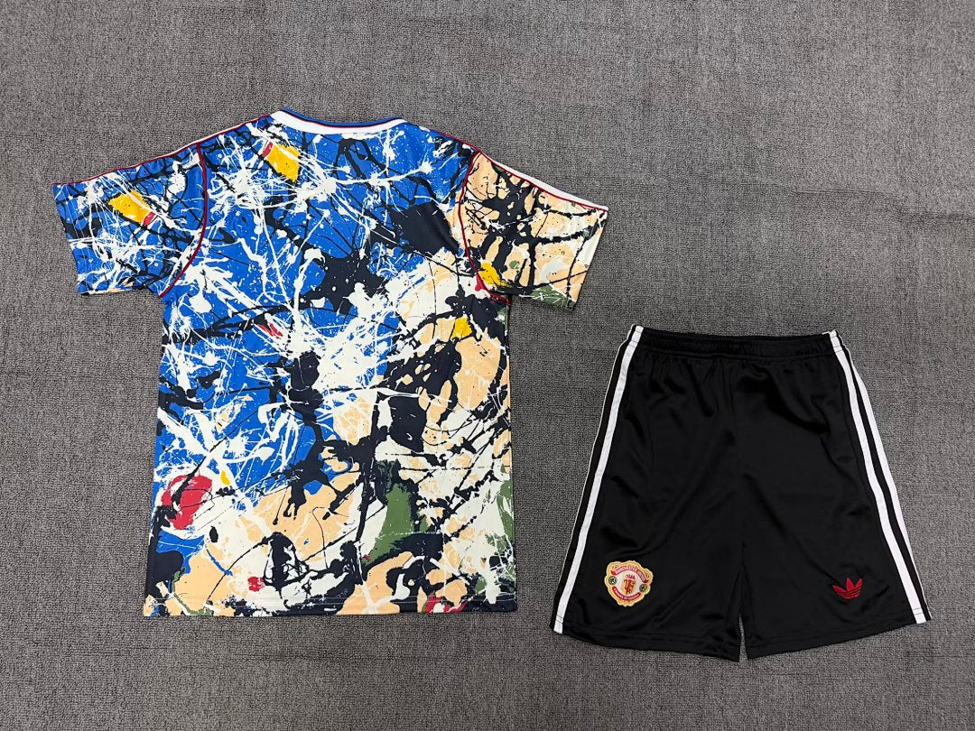26/27 Manchester United Blue Camo Special Kids Jersey