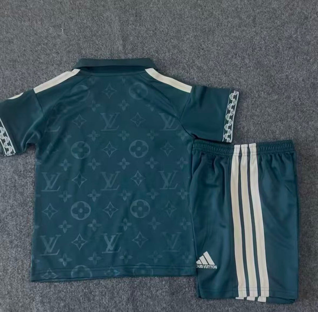 26/27 Real Madrid Teal Pattern Special Kids Jersey
