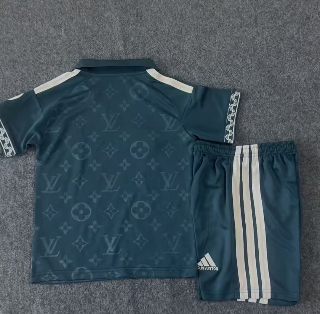 26/27 Real Madrid Teal Pattern Special Kids Jersey