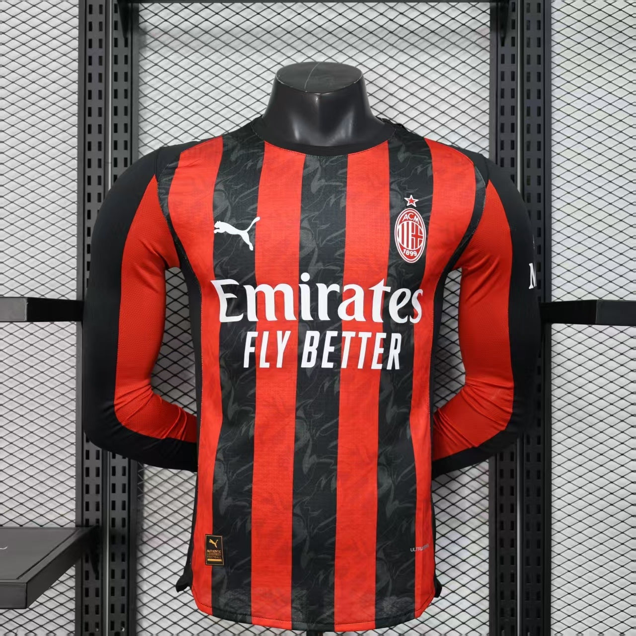 25/26 AC Milan Long Sleeve Home Jersey
