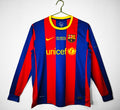 10/11 Barcelona UCL Final Long Sleeve Home Retro Jersey
