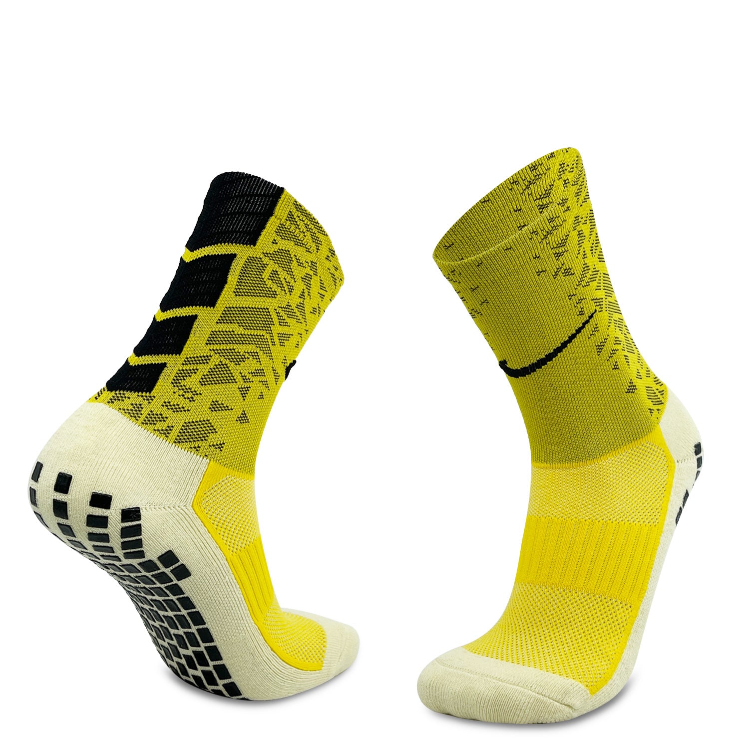 Short Grip Socks - Yellow & Black
