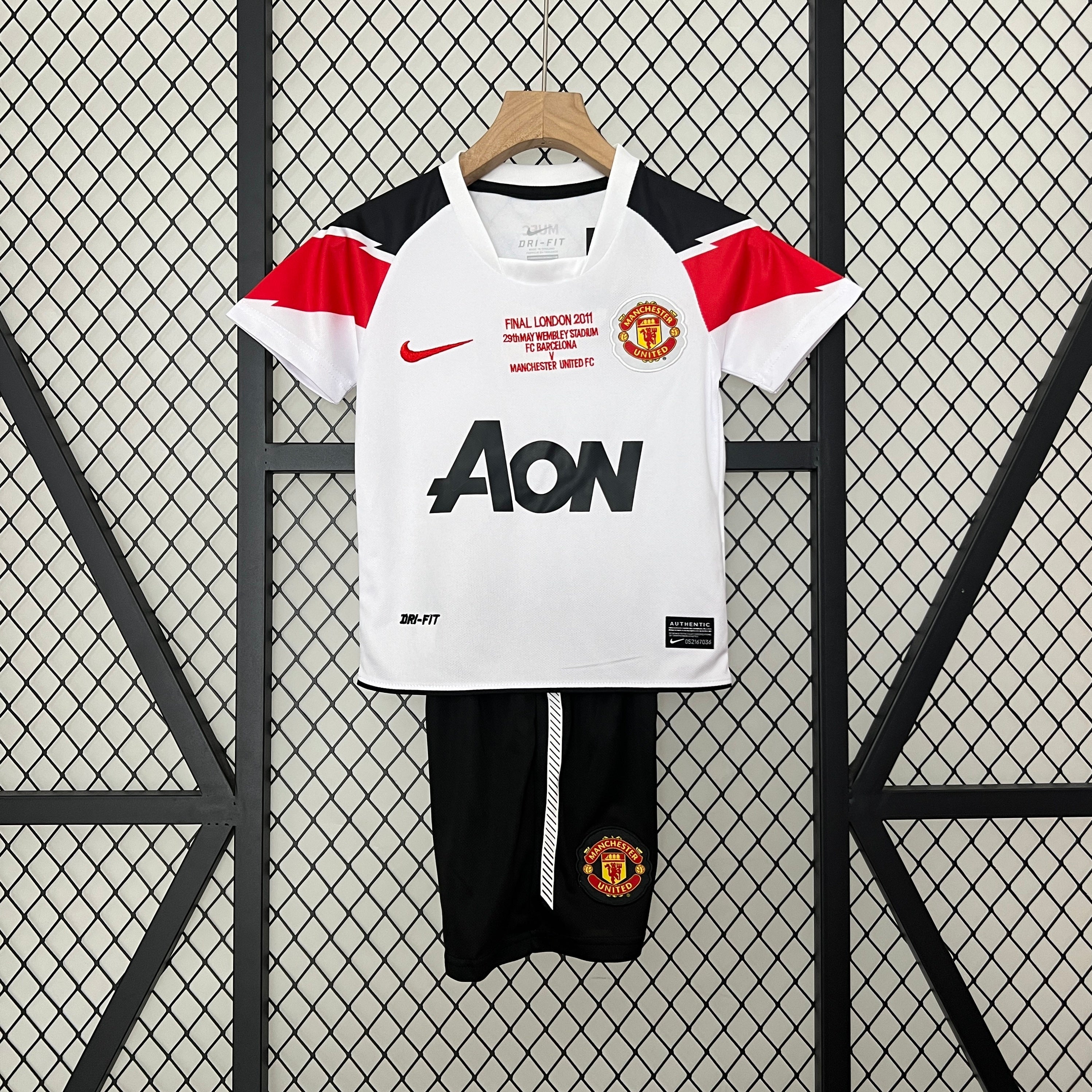 10/11 Manchester United UCL Final Away Retro Kids Jersey