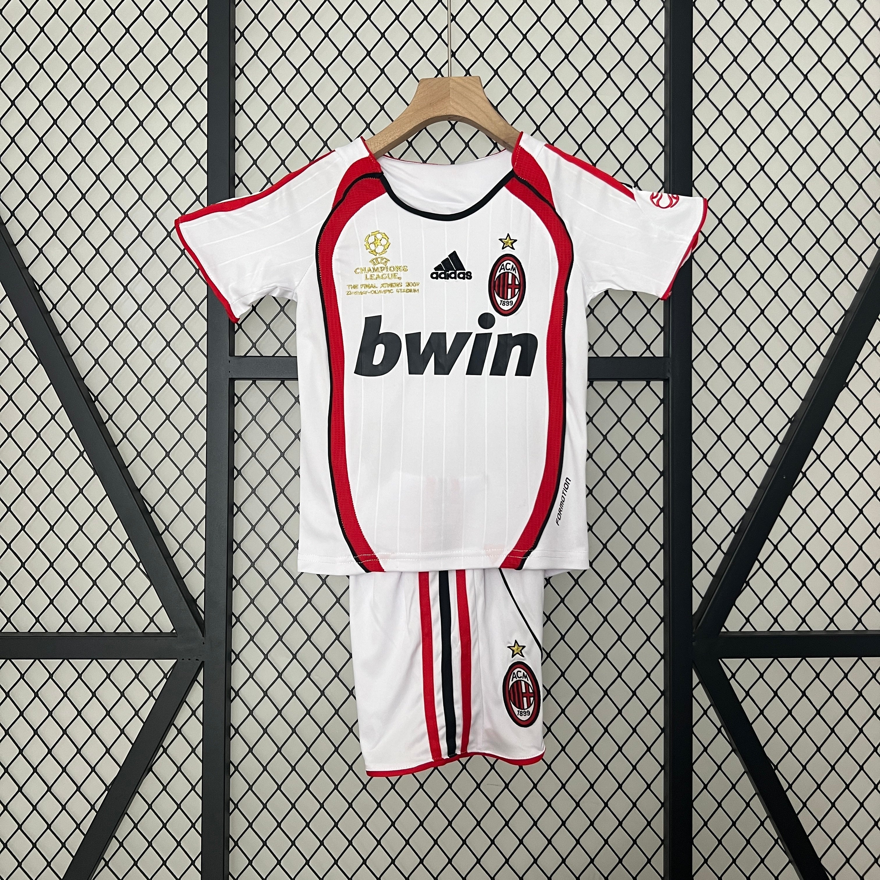 06/07 AC Milan UCL Final Away Retro Kids Jersey