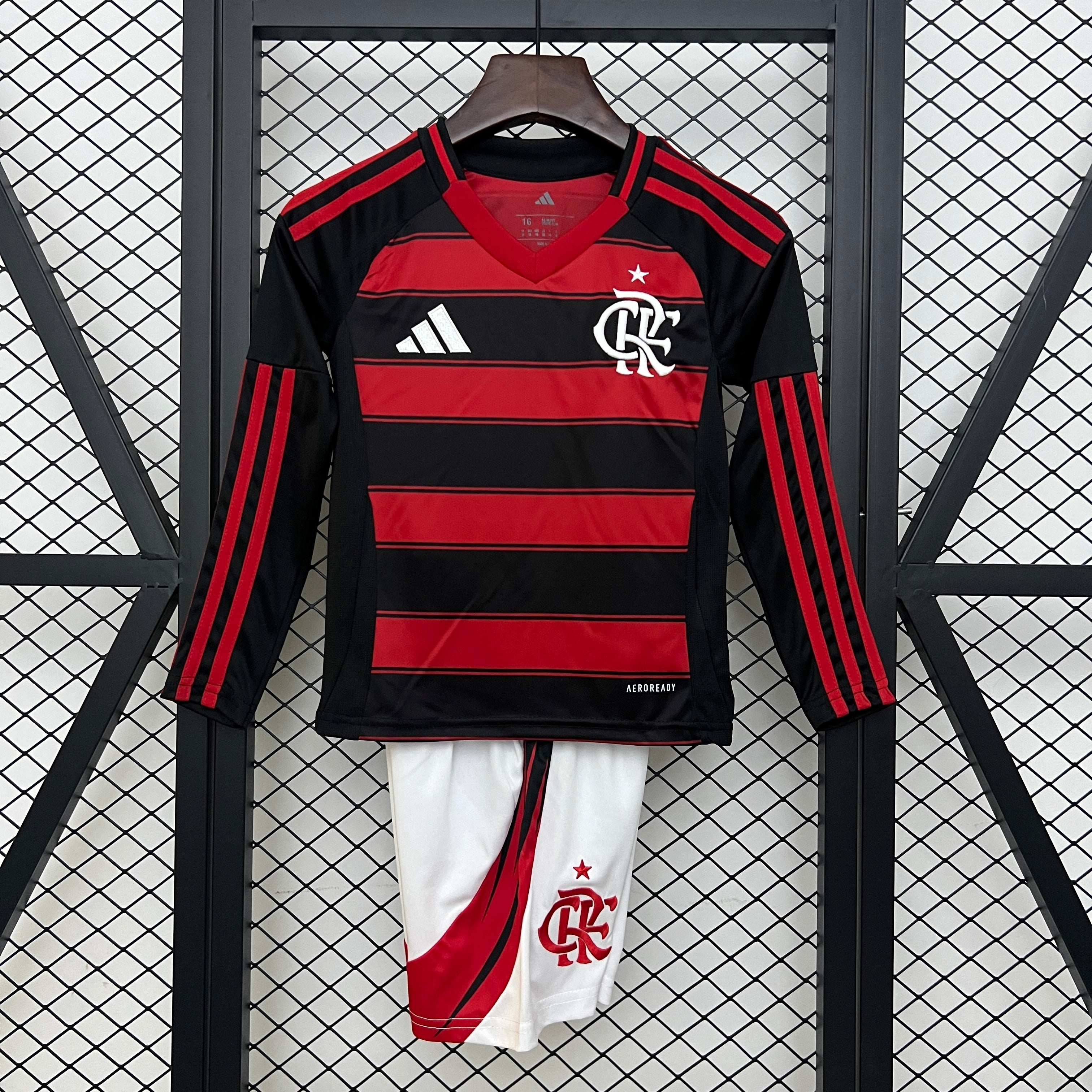25/26 Flamengo Long Sleeve Home Kids Jersey