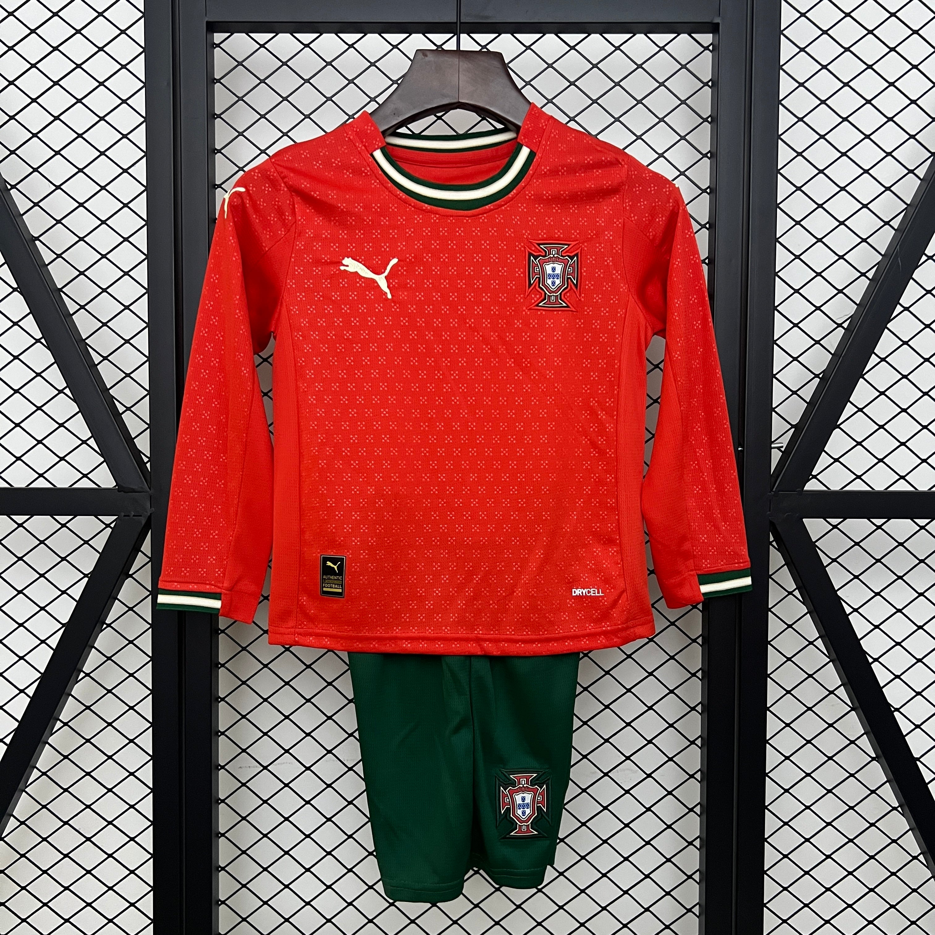 25/26 Portugal Long Sleeve Home Kids Jersey