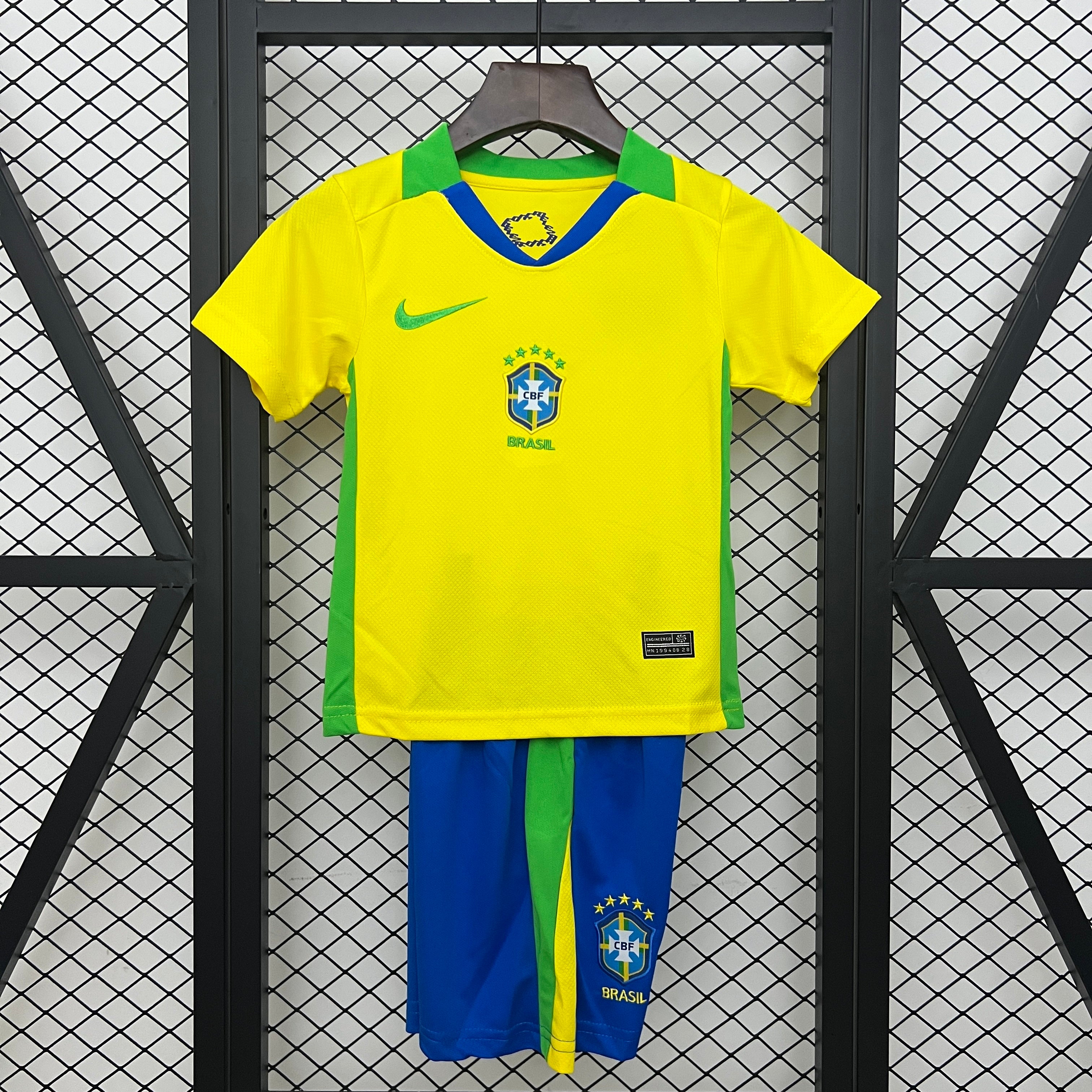 2025 Brazil Home Kids Jersey
