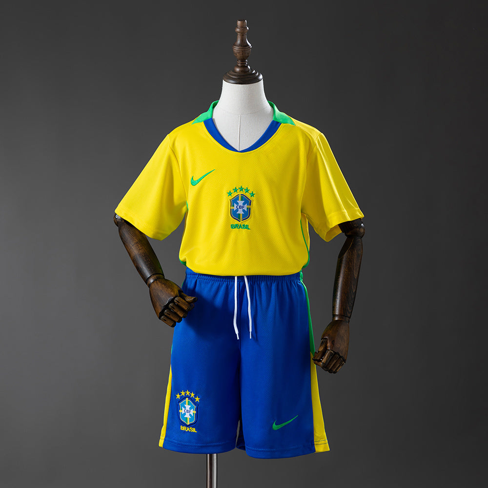 2025 Brazil Home Kids Jersey