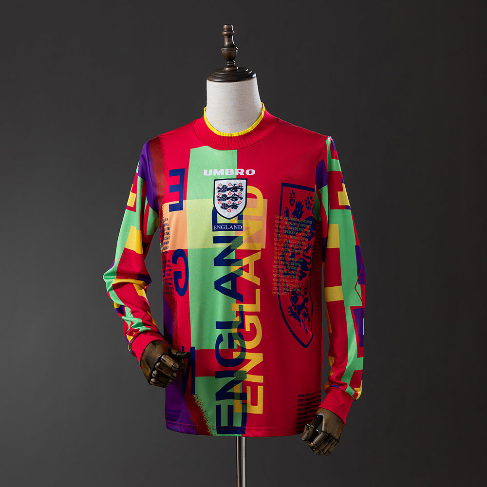 1996 England Long Sleeve Retro Goalkeeper Jersey