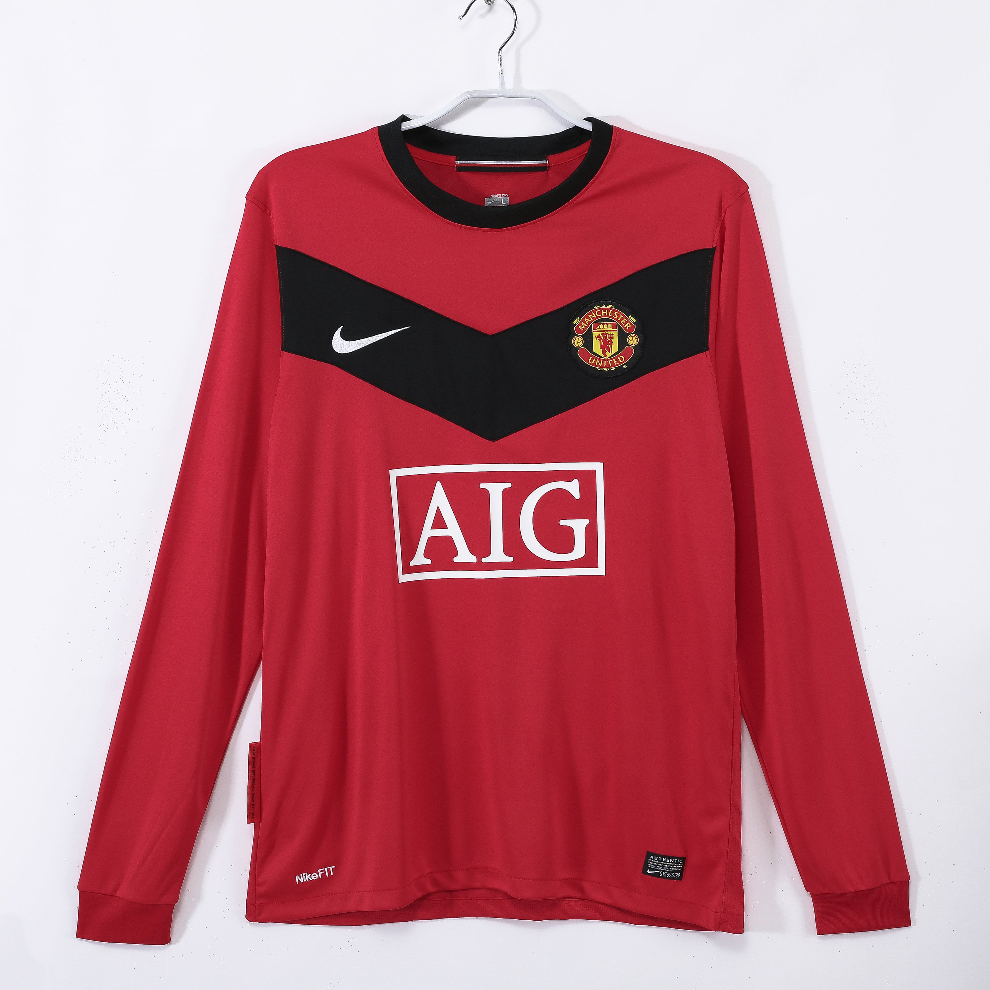09/10 Manchester United Long Sleeve Home Retro Jersey