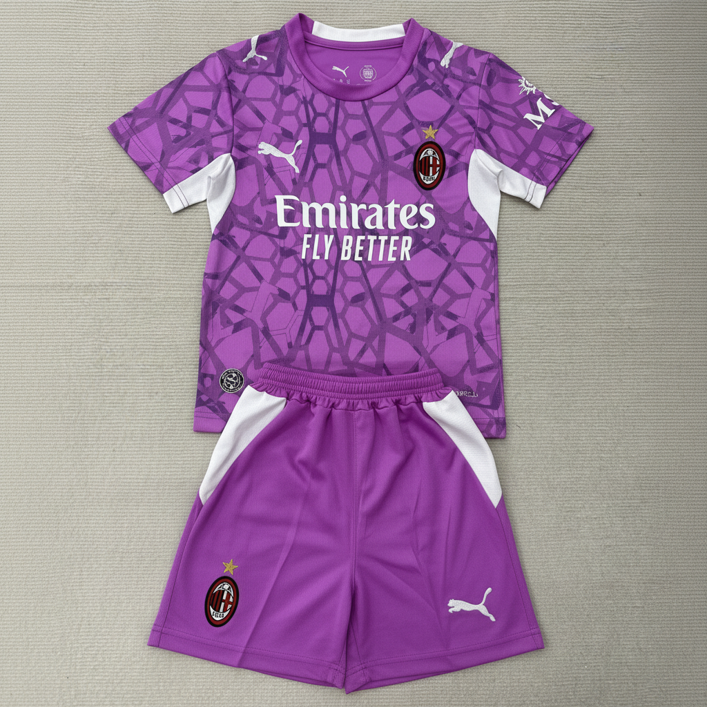 AC Milan Purple Goalkeeper Kit - No Text