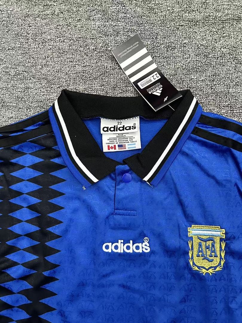 1994 Argentina Away Long Sleeve Retro Kids Jersey