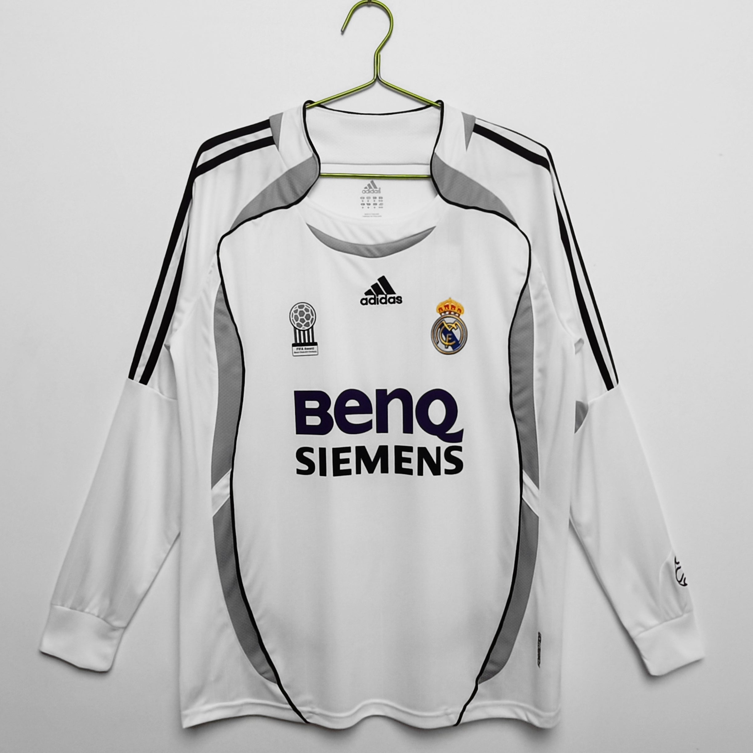 06/07 Real Madrid Long Sleeve Home Retro Jersey