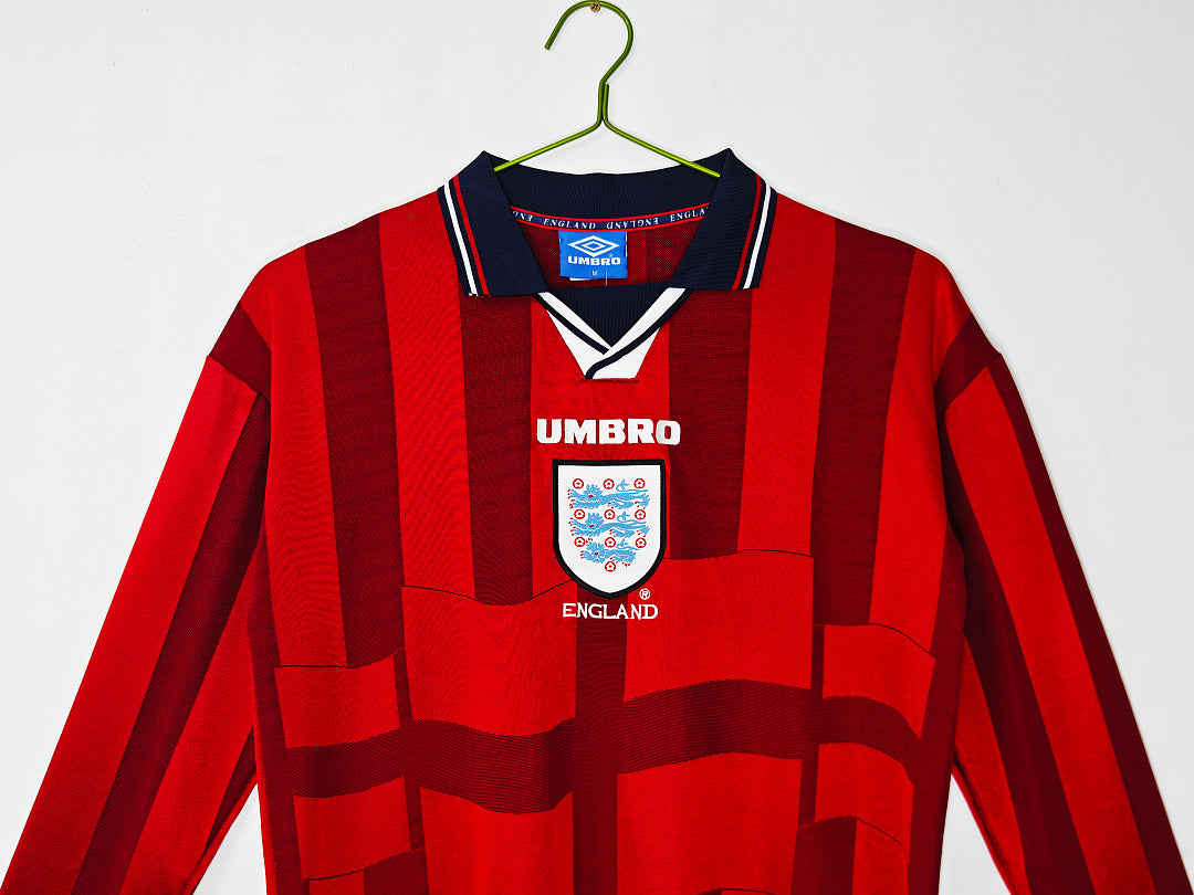 1998 England Long Sleeve Away Retro Jersey