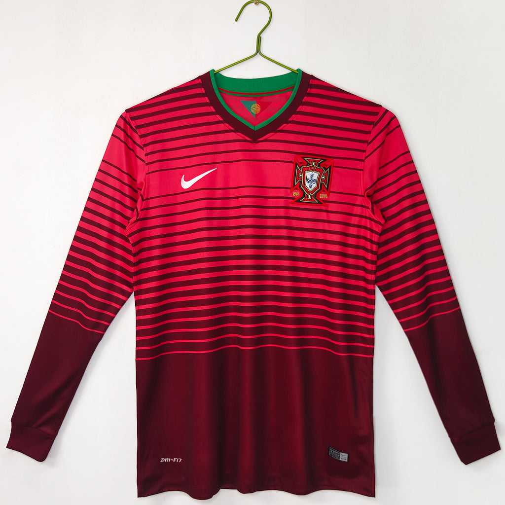 2014 Portugal Long Sleeve Home Retro Jersey