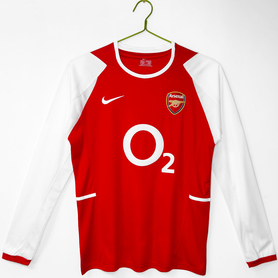 02/04 Arsenal Long Sleeve Home Retro Jersey