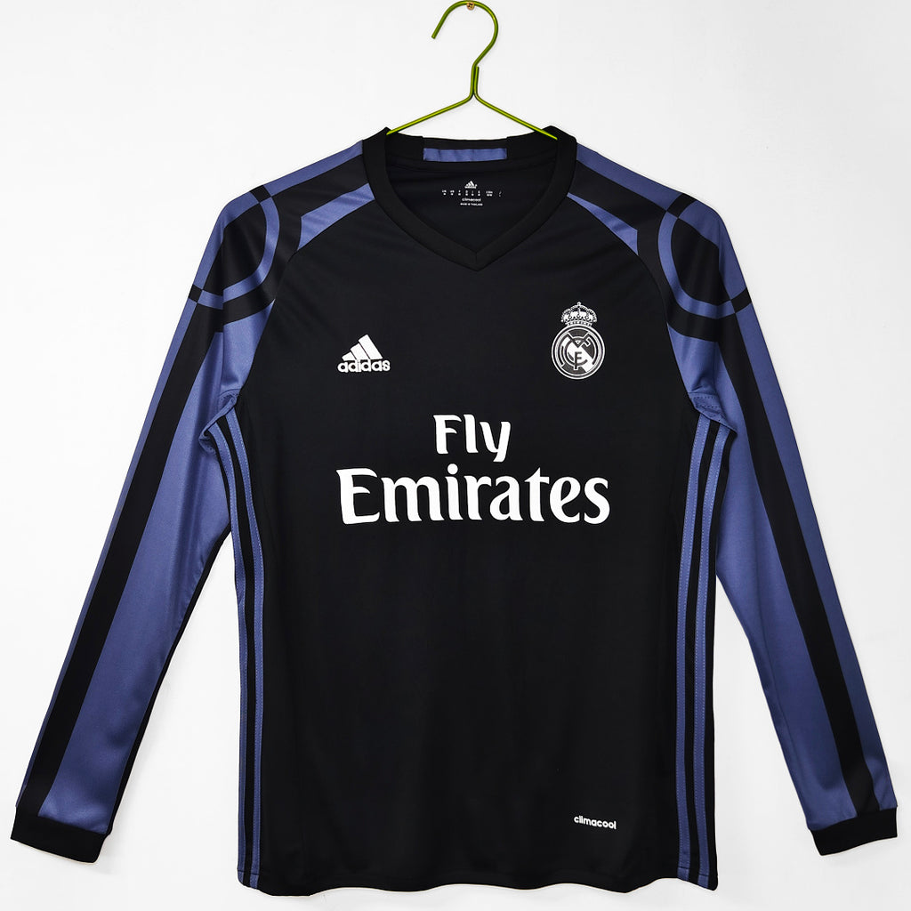 16/17 Real Madrid Long Sleeve Third Retro Jersey