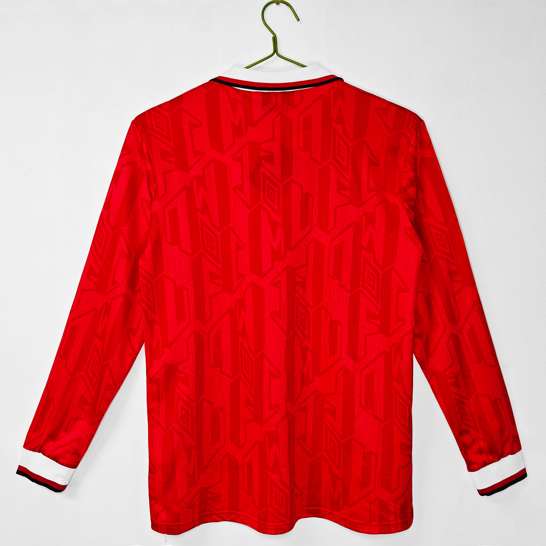 92/94 Manchester United Long Sleeve Home Retro Jersey