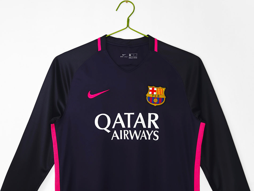 16/17 Barcelona Long Sleeve Away Retro Jersey