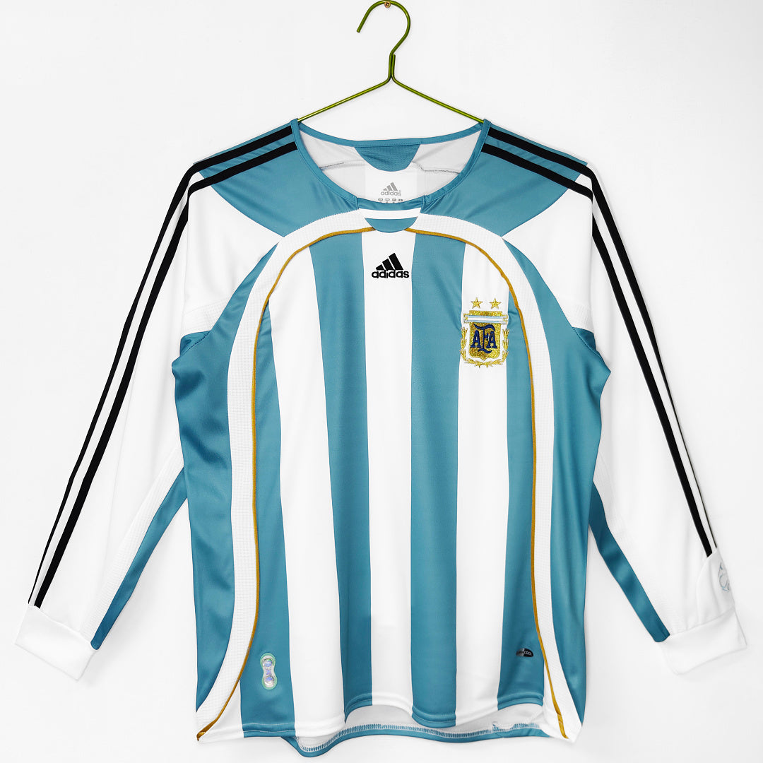 2006 Argentina Long Sleeve Home Retro Jersey