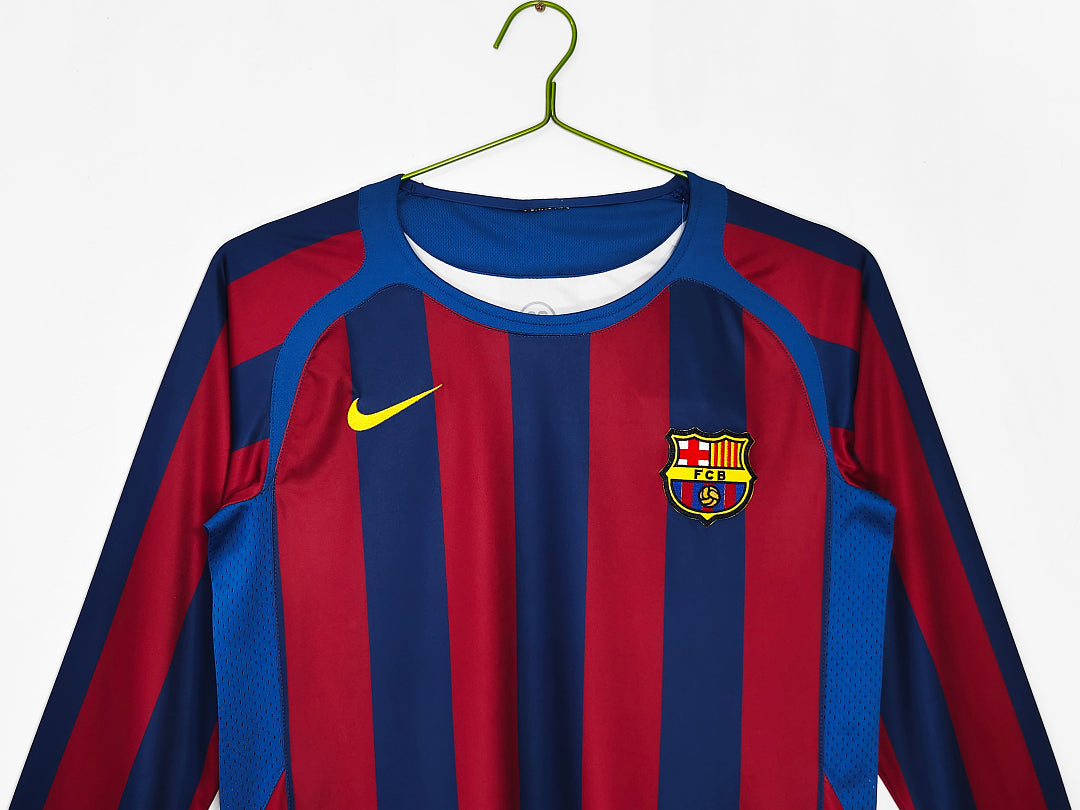 05/06 Barcelona Long Sleeve Home Retro Jersey