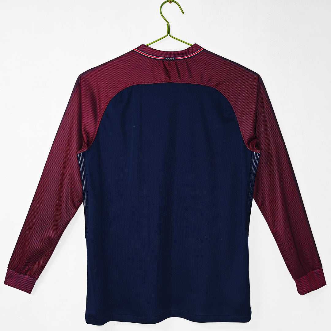 17/18 PSG Long Sleeve Home Retro Jersey