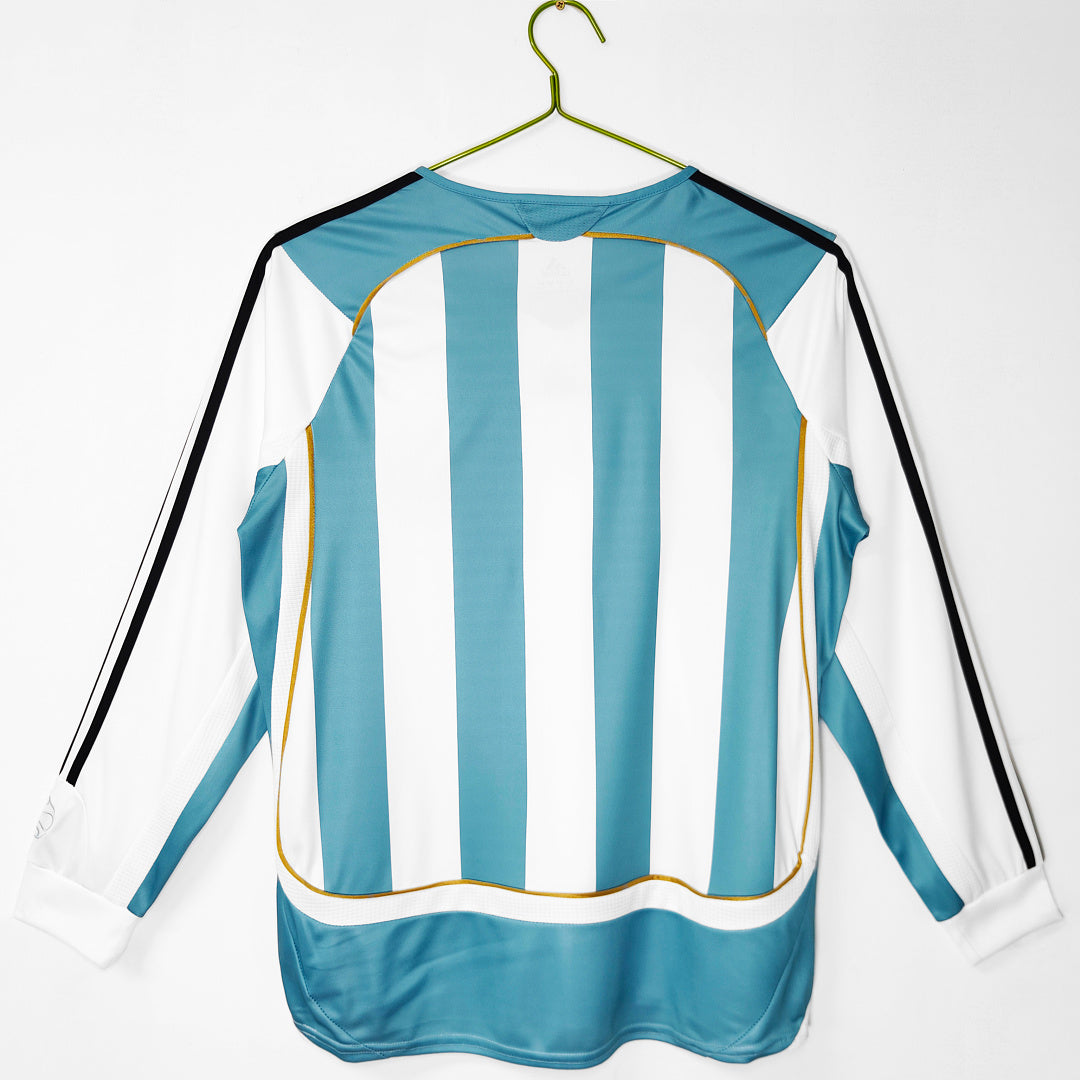 2006 Argentina Long Sleeve Home Retro Jersey