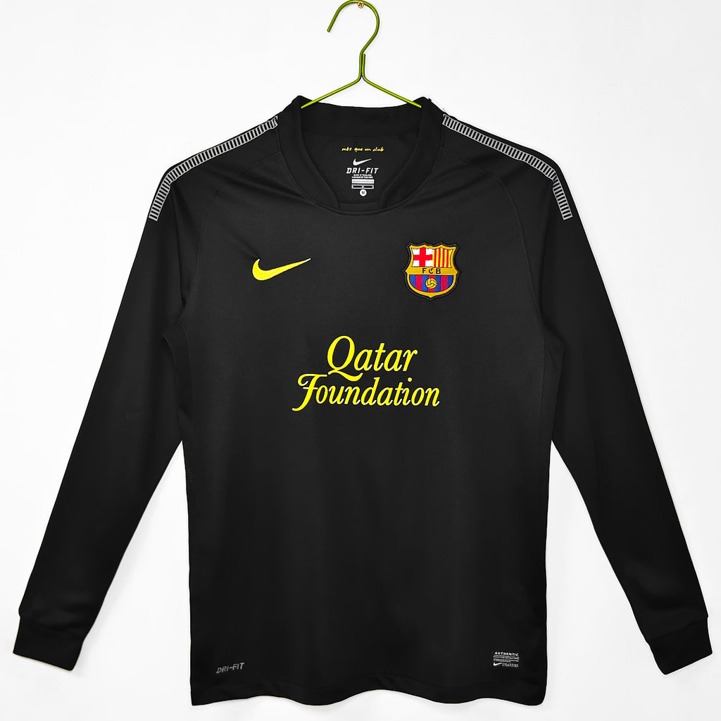 11/12 Barcelona Long Sleeve Away Retro Jersey