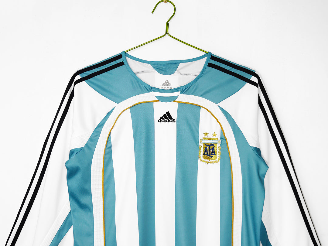 2006 Argentina Long Sleeve Home Retro Jersey