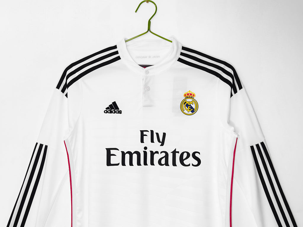 14/15 Real Madrid Long Sleeve Home Retro Jersey