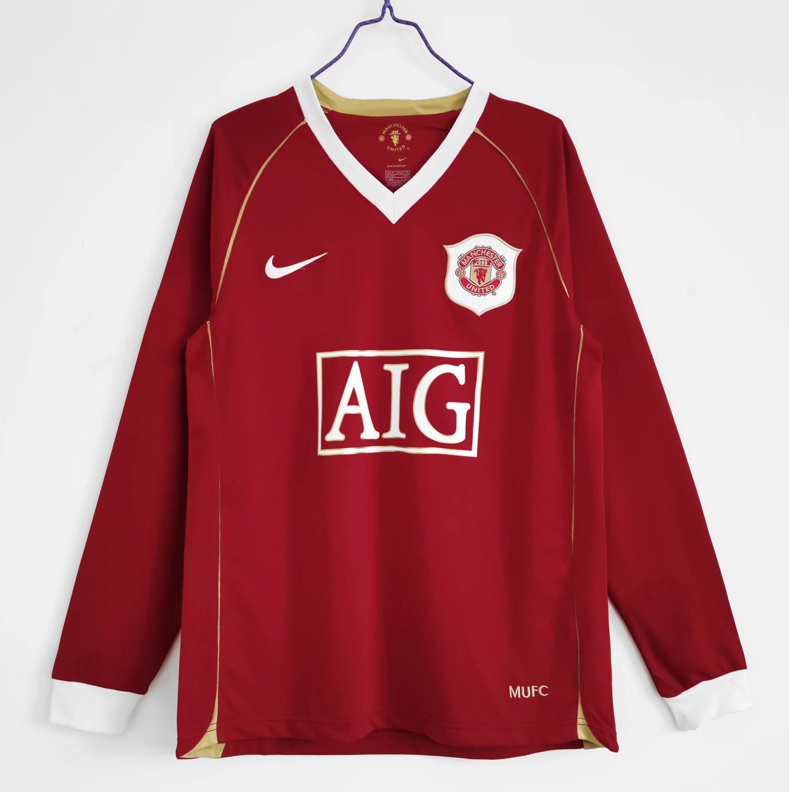 06/07 Manchester United Long Sleeve Home Retro Jersey