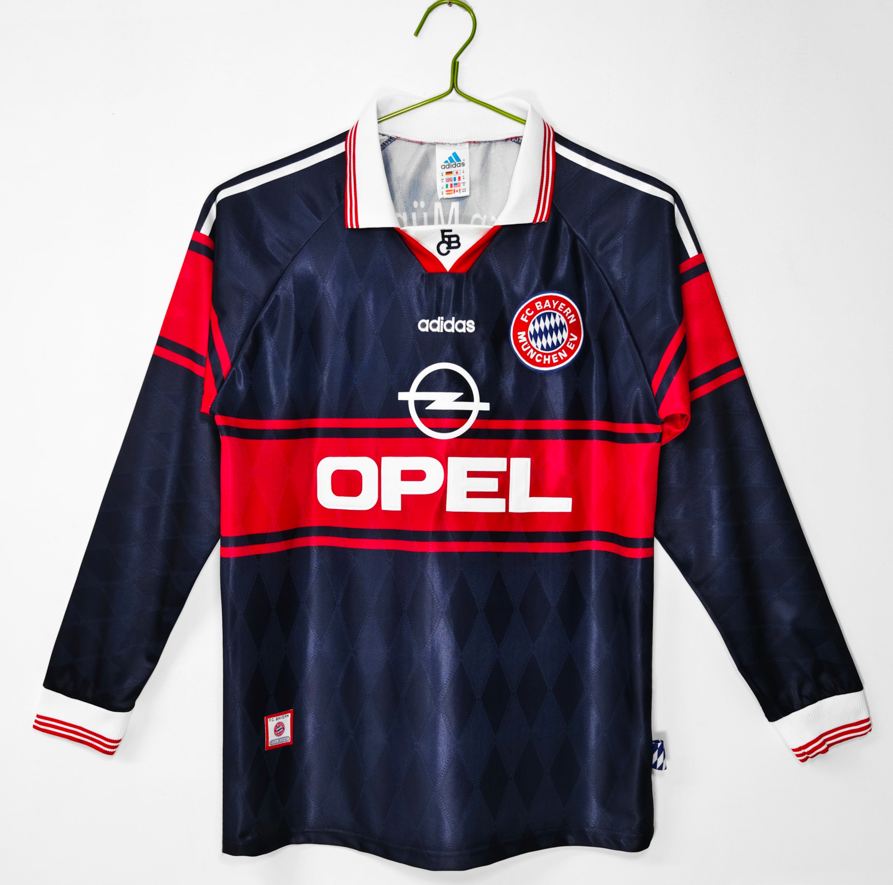 97/99 Bayern Long Sleeve Home Retro Jersey