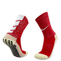 Short Grip Socks - Red & White