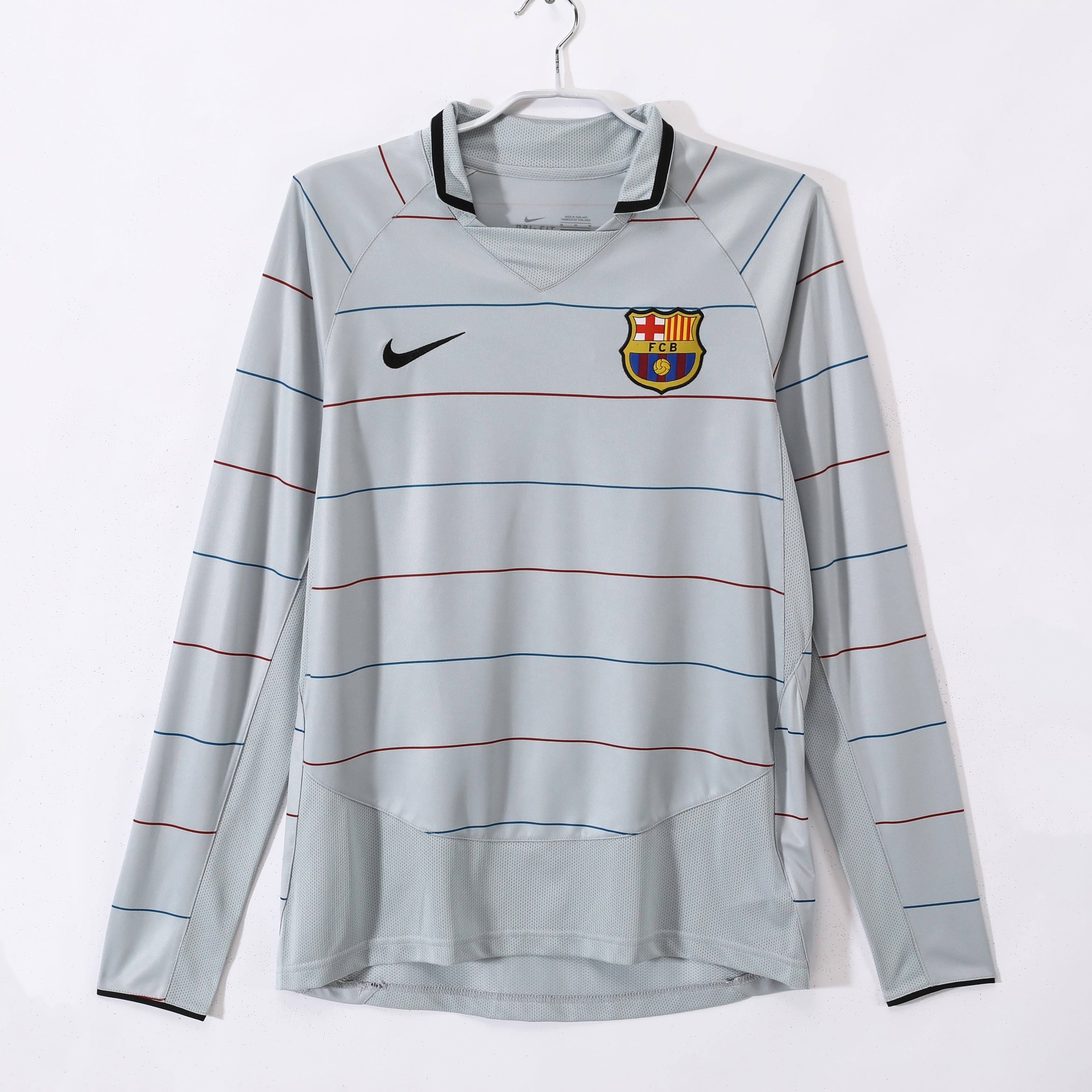 03/04 Barcelona Long Sleeve Away Retro Jersey