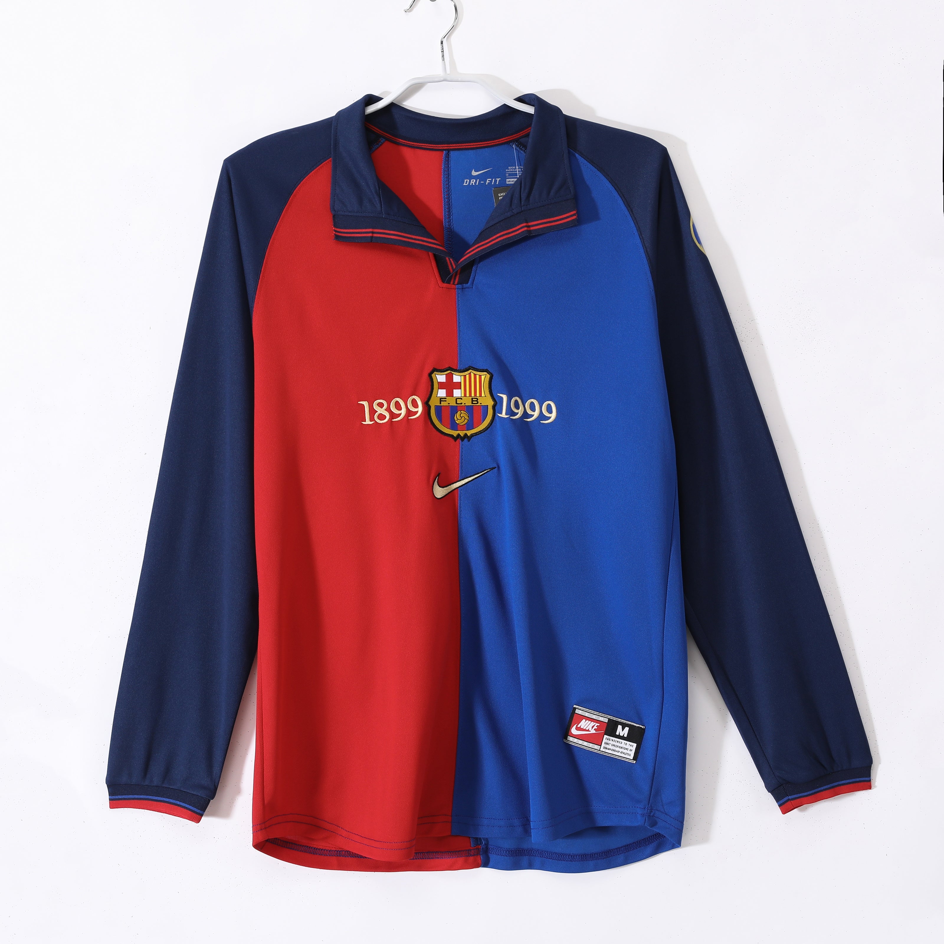 Barcelona 100th Anniversary Long Sleeve Retro Jersey