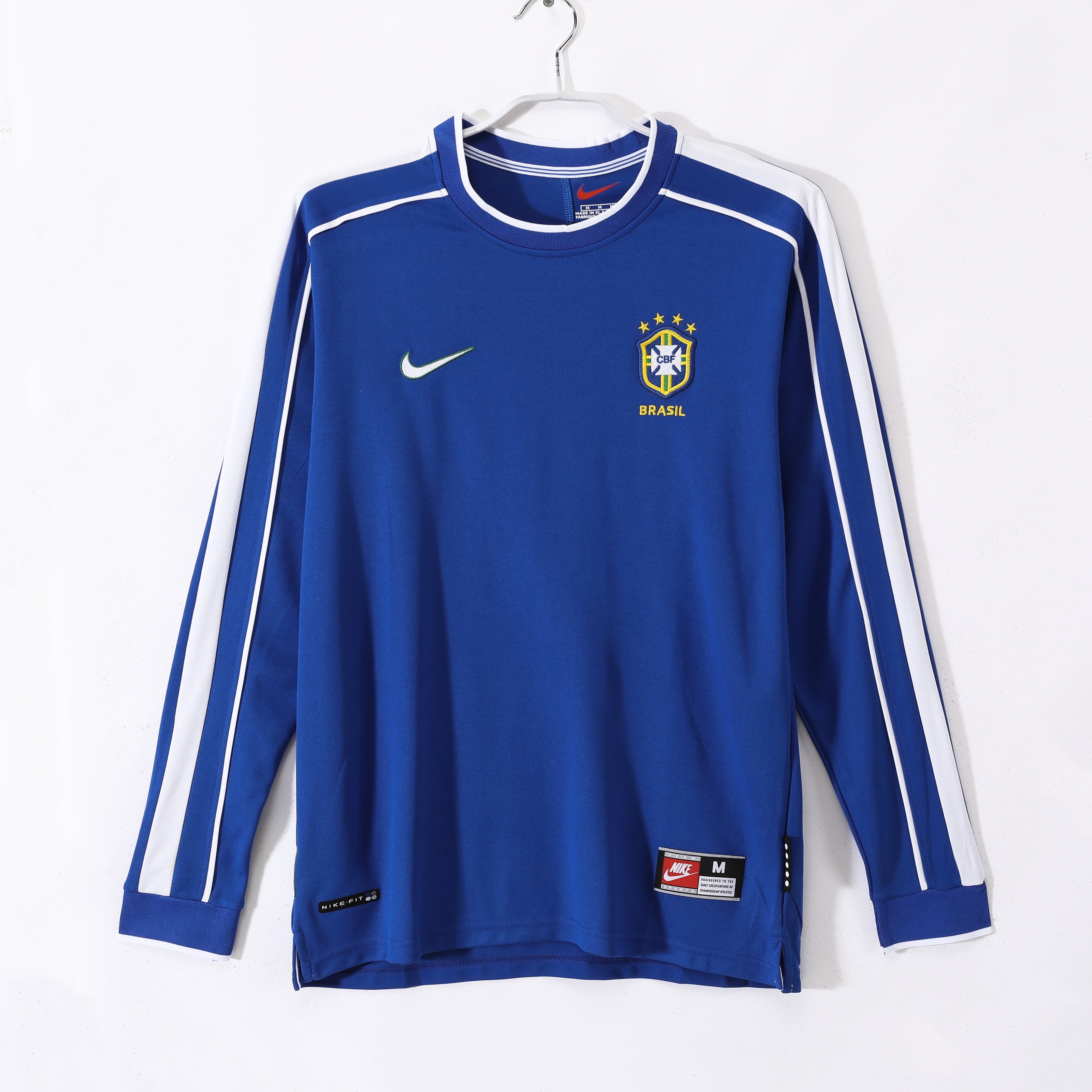 1998 Brazil Long Sleeve Away Retro Jersey