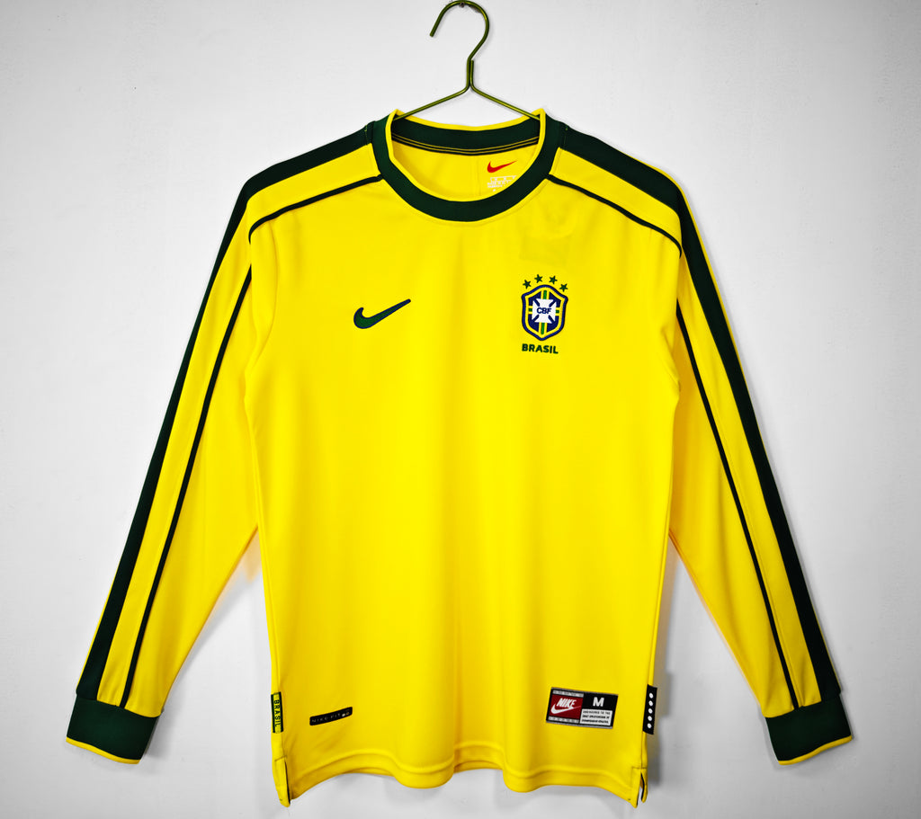 1998 Brazil Long Sleeve Home Retro Jersey