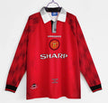 96/97 Manchester United Long Sleeve Home Retro Jersey