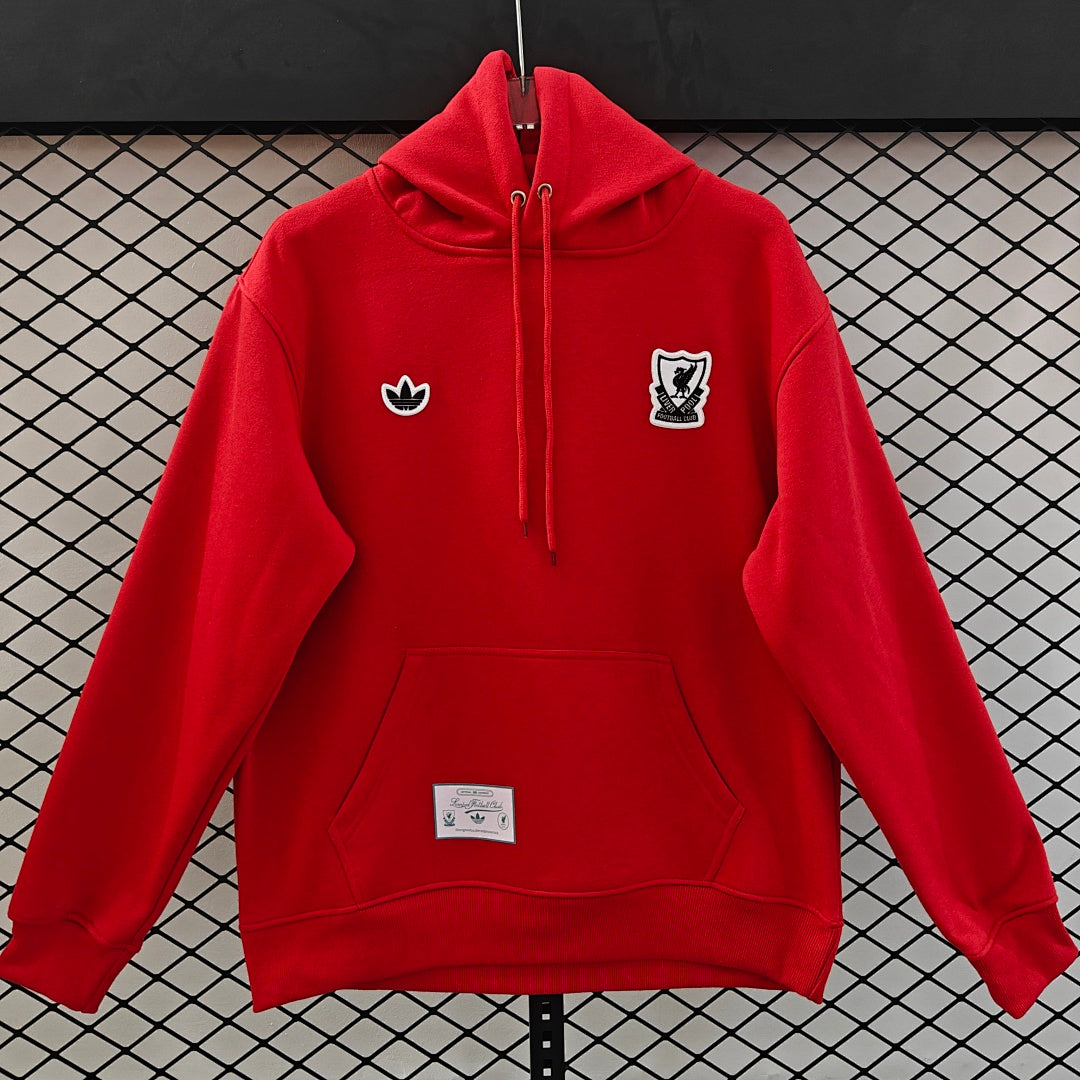 Liverpool Retro Hoodie - Red