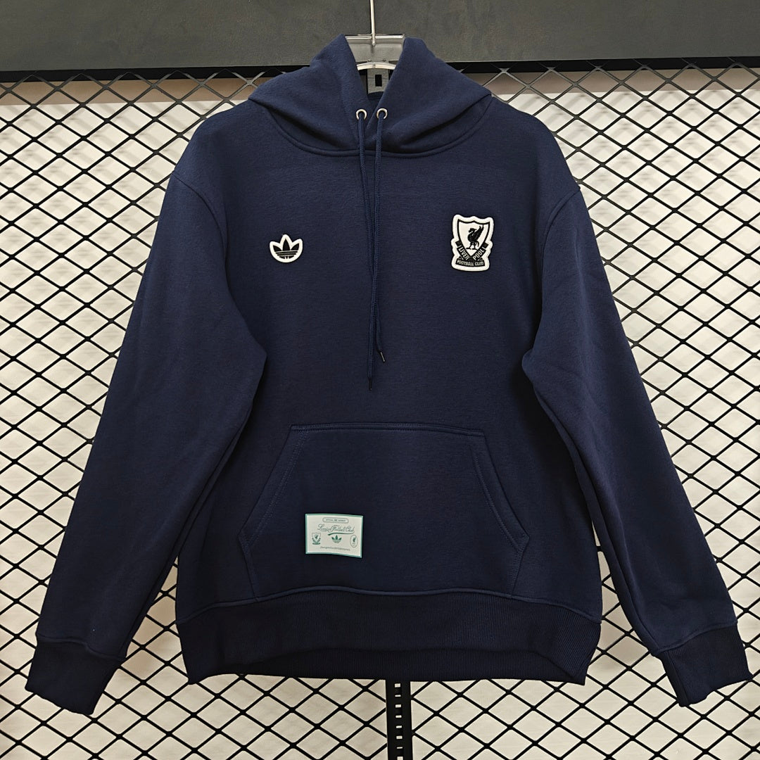 Liverpool Retro Hoodie - Navy