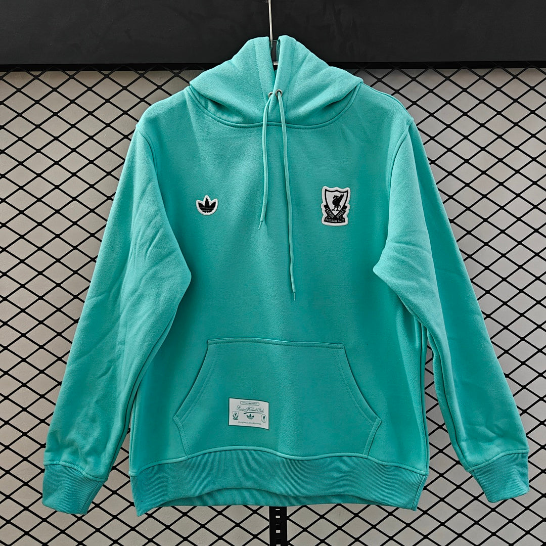 Liverpool Retro Hoodie - Teal