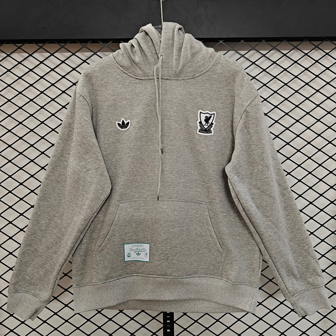 Liverpool Retro Hoodie - Grey