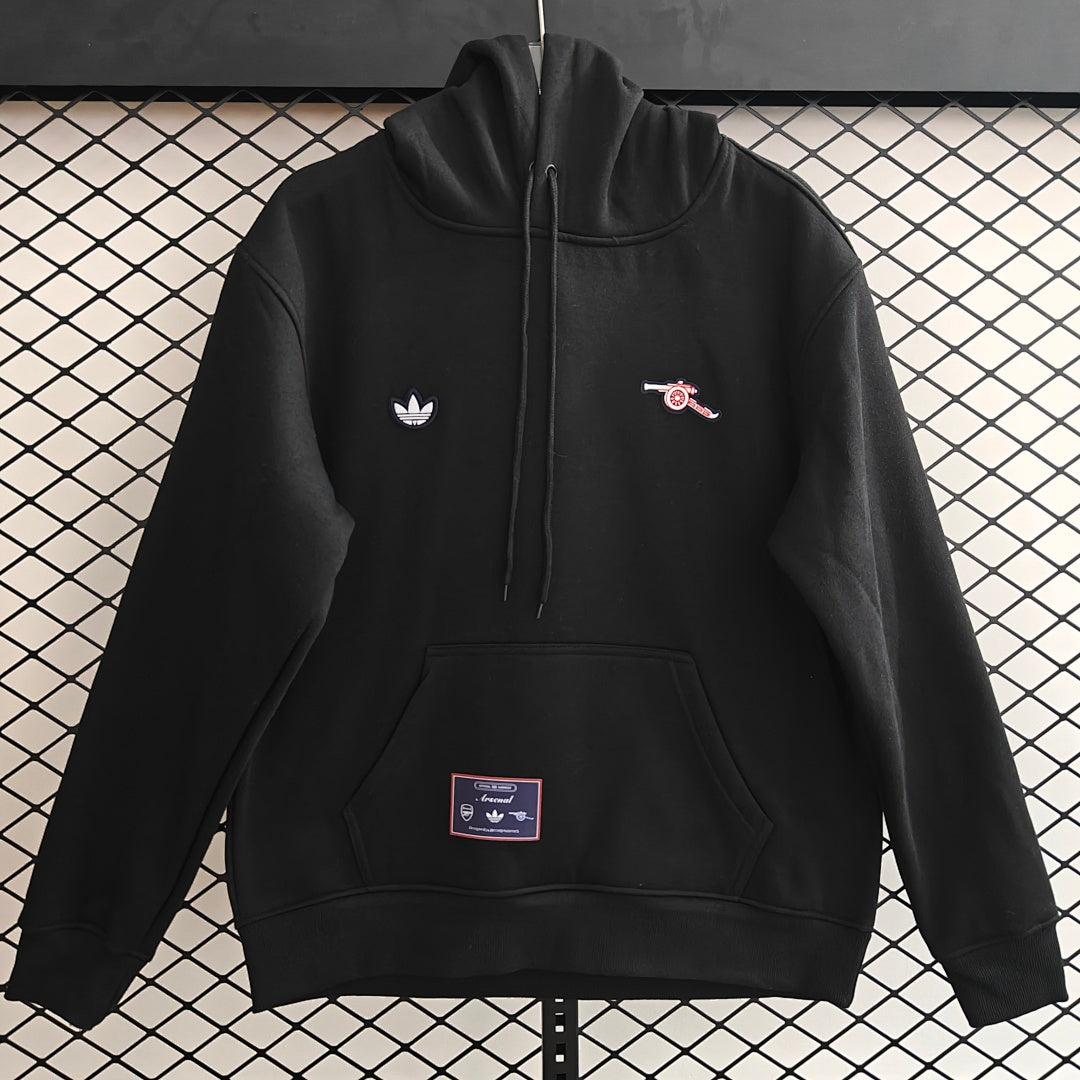 Arsenal Retro Hoodie - Black