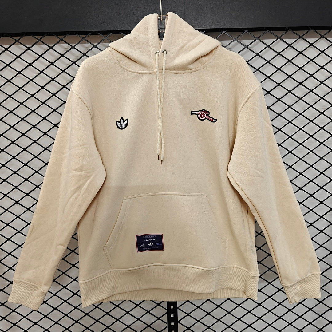 Arsenal Retro Hoodie - Beige