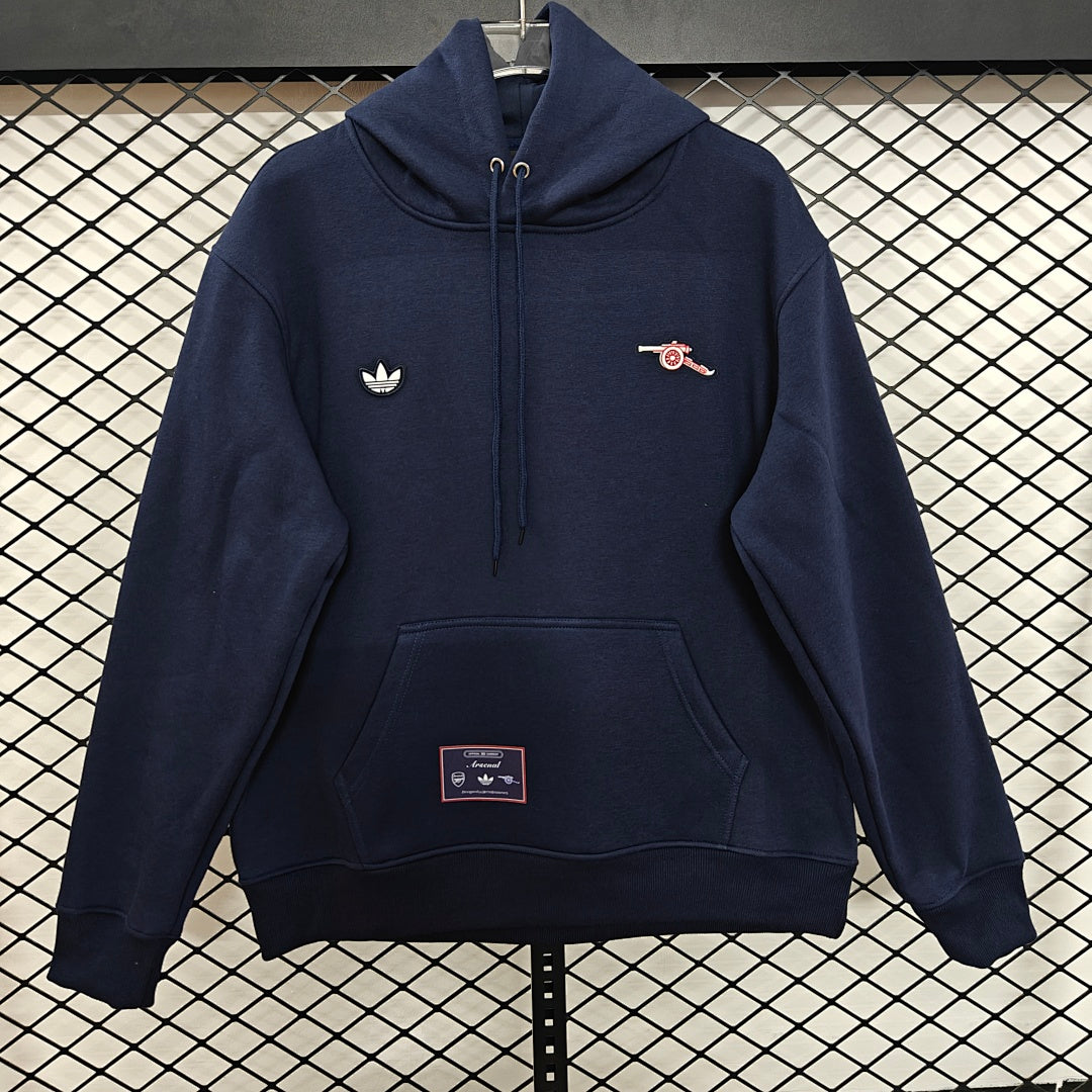 Arsenal Retro Hoodie - Navy