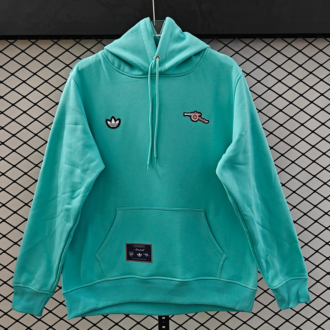 Arsenal Retro Hoodie - Teal
