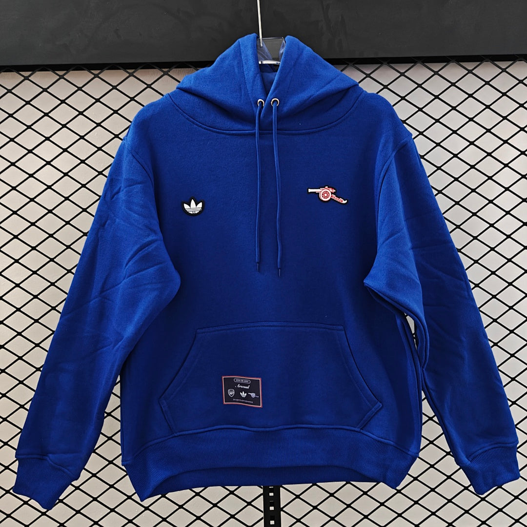Arsenal Retro Hoodie - Royal Blue