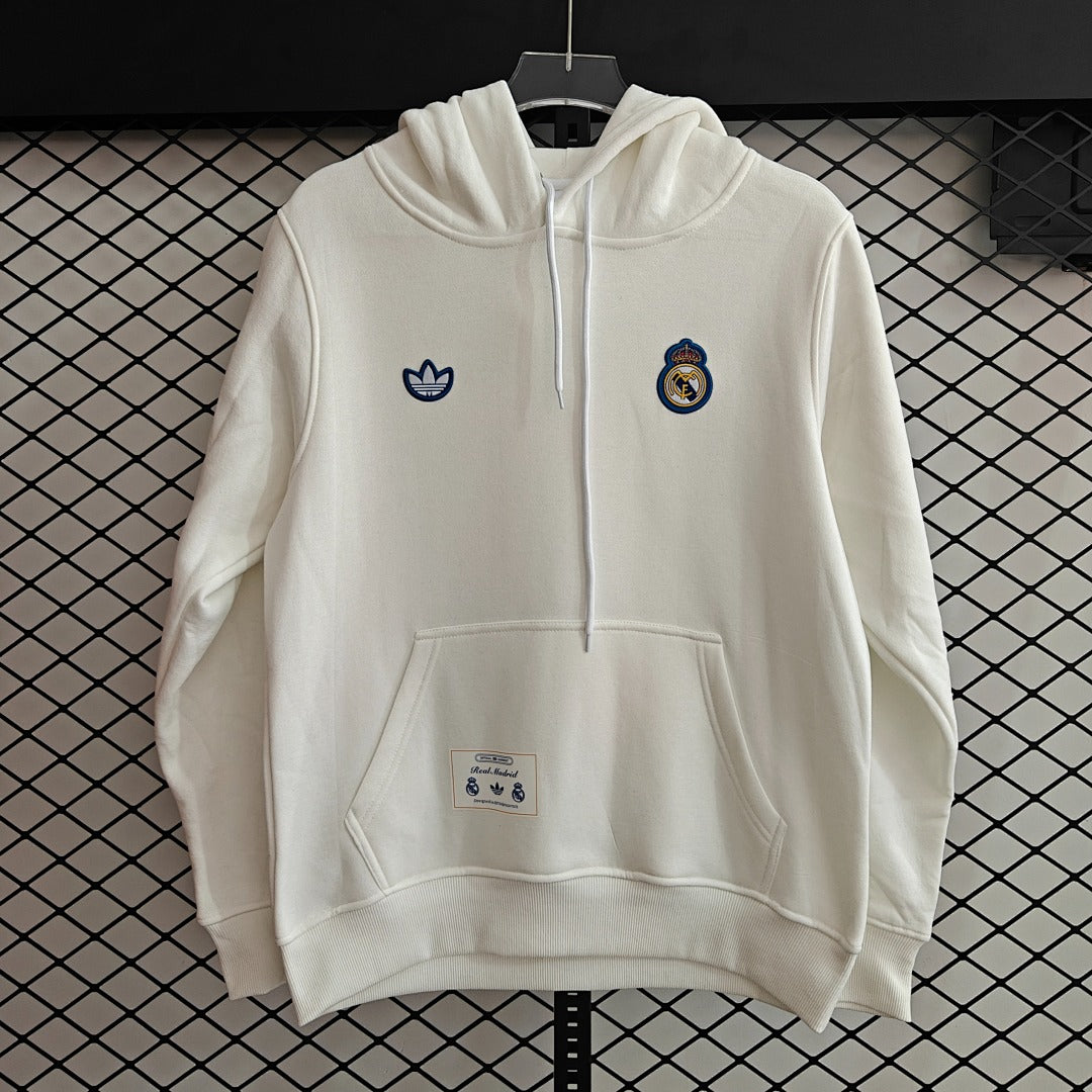 Real Madrid Retro Hoodie - White