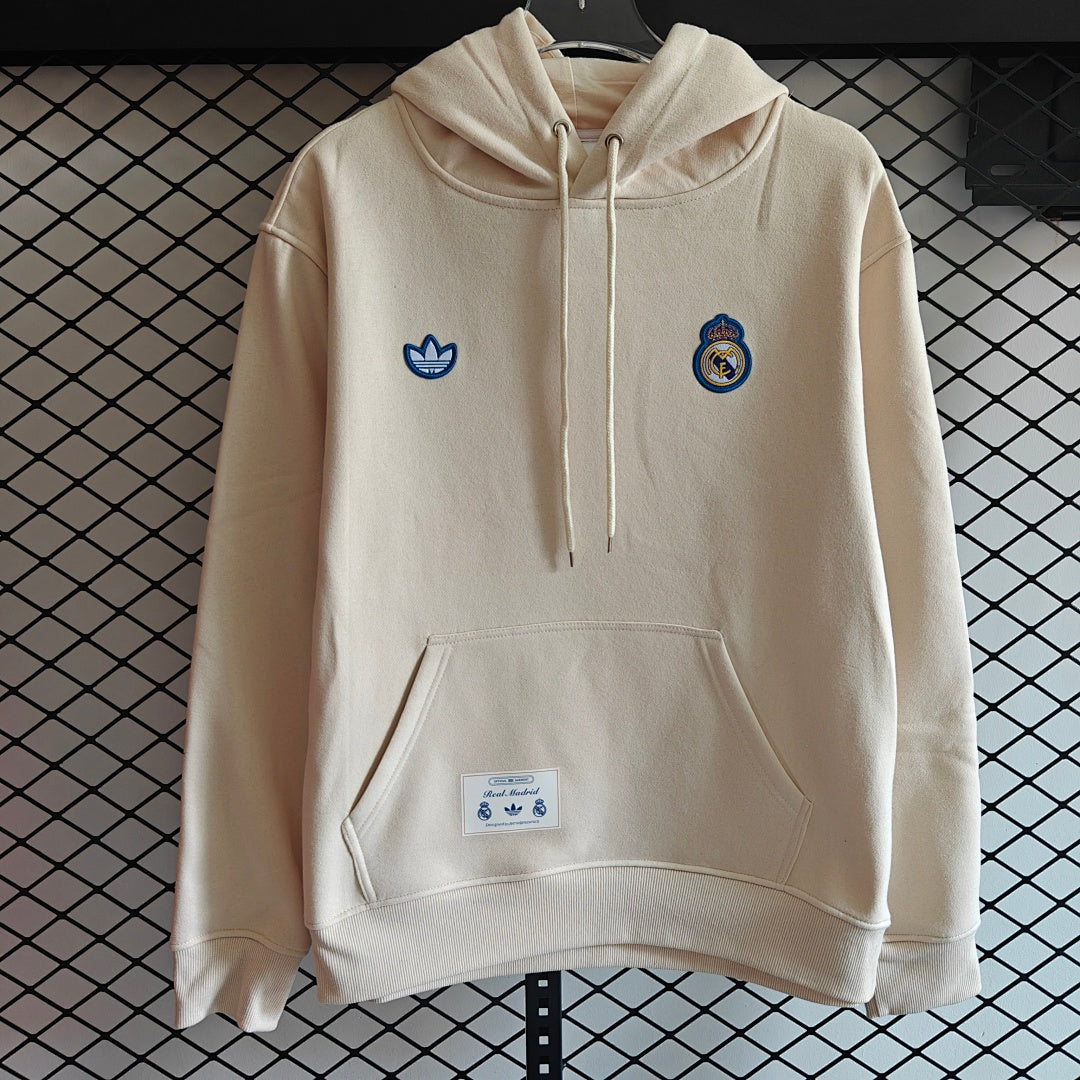 Real Madrid Retro Hoodie - Beige